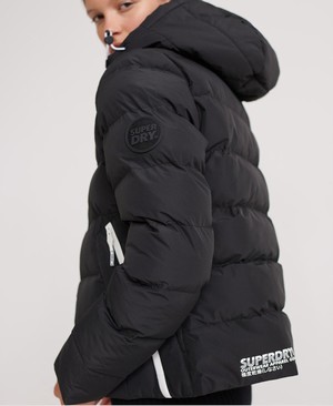 Superdry Spirit Puffer Icon Női Kabát Fekete | XDUOM1354